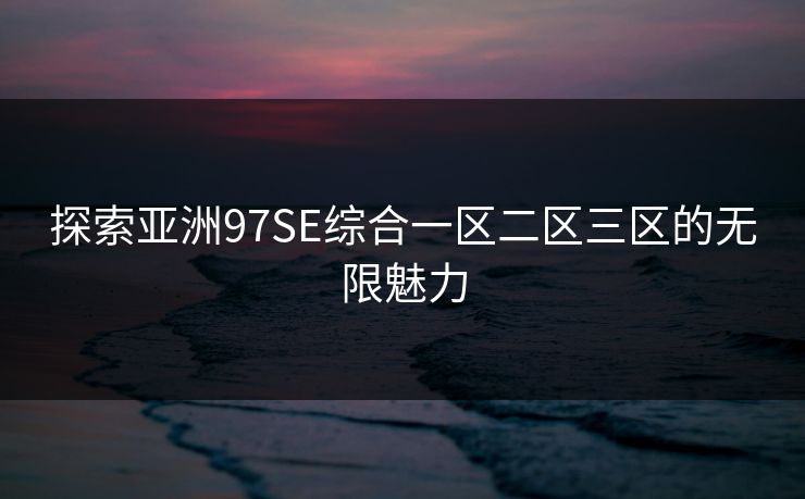 探索亚洲97SE综合一区二区三区的无限魅力