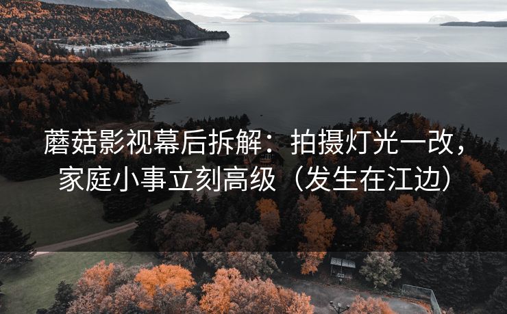 蘑菇影视幕后拆解：拍摄灯光一改，家庭小事立刻高级（发生在江边）